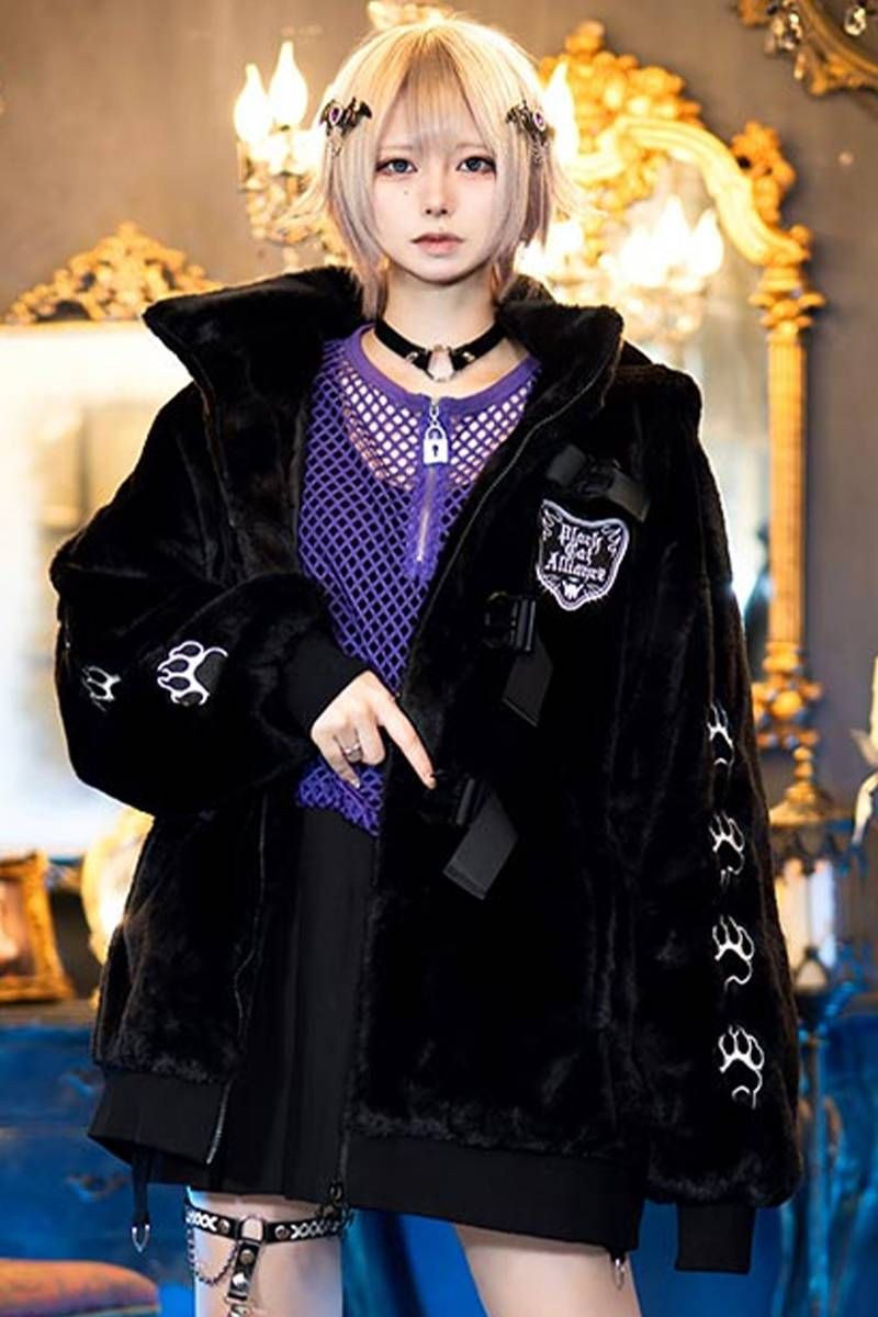 LISTEN FLAVOR 猫耳バックルファーブルゾン BLUE SKY LISTEN FLAVOR 猫耳バックルファーブルゾン BLUE SKY