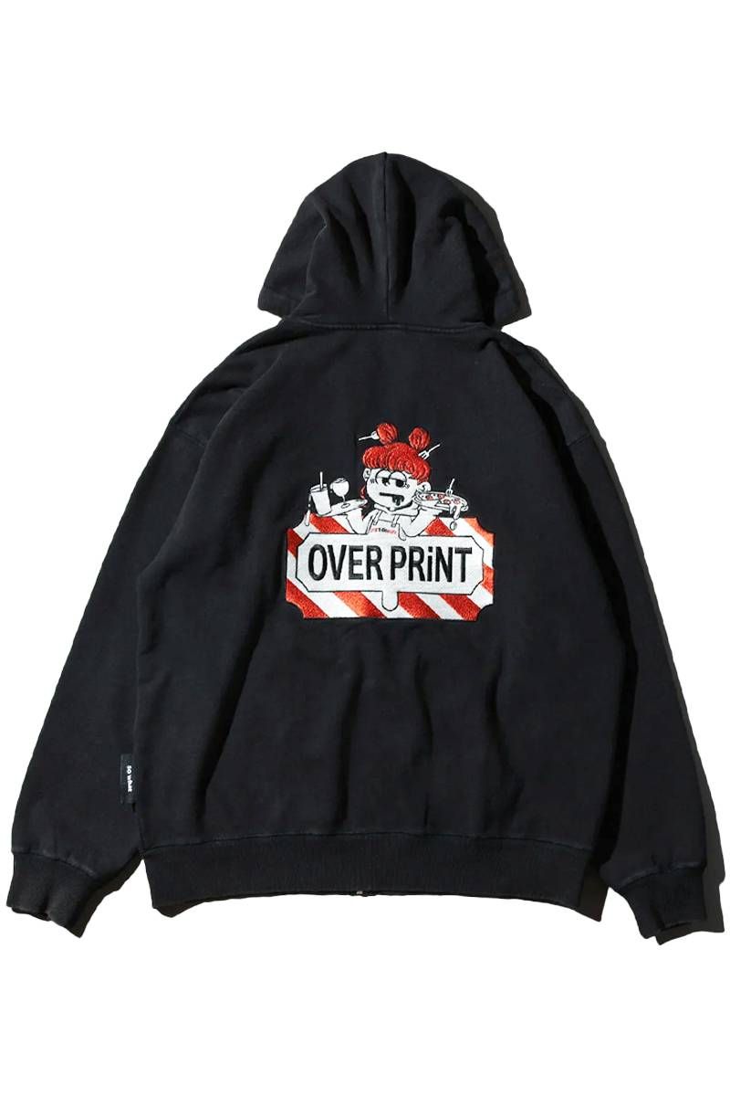 over print (オーバープリント) EVERYDAY Zip Hoodie - Chacoal|GEKIROCK CLOTHING