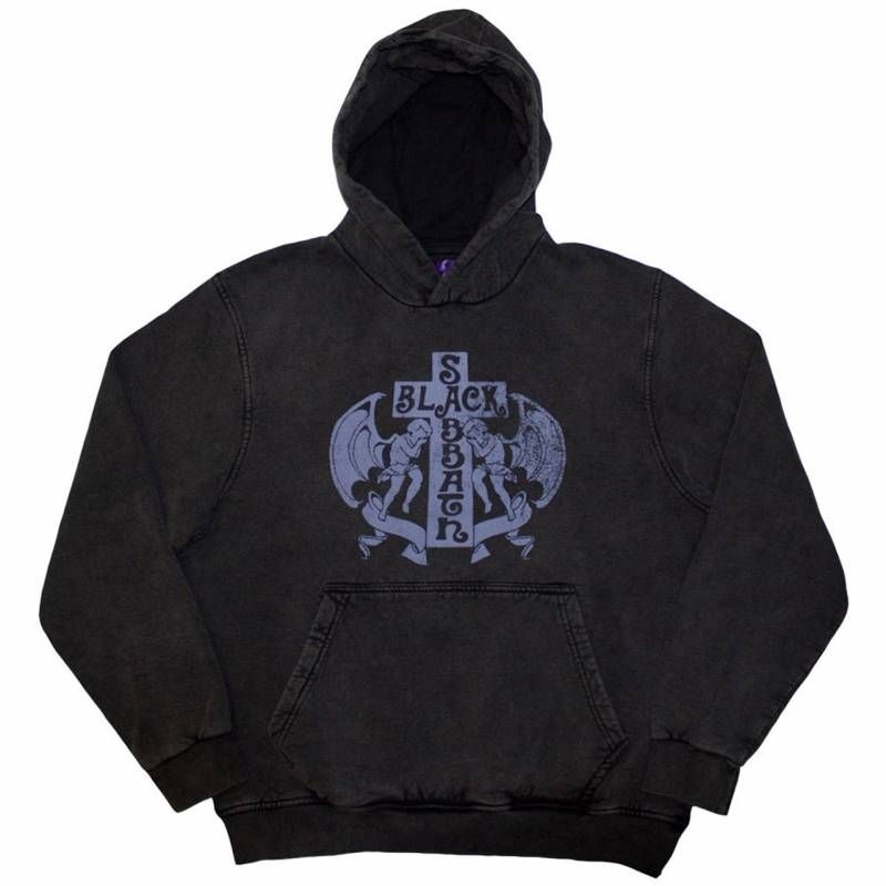 BLACK SABBATH Unisex Stone Wash Pullover Hoodie: Angels (Wash Collection)