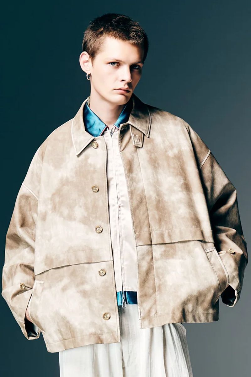 glamb(グラム) Oversize Synth Leather Blouson / オーバーサイズシンセレザーブルゾン - Beige