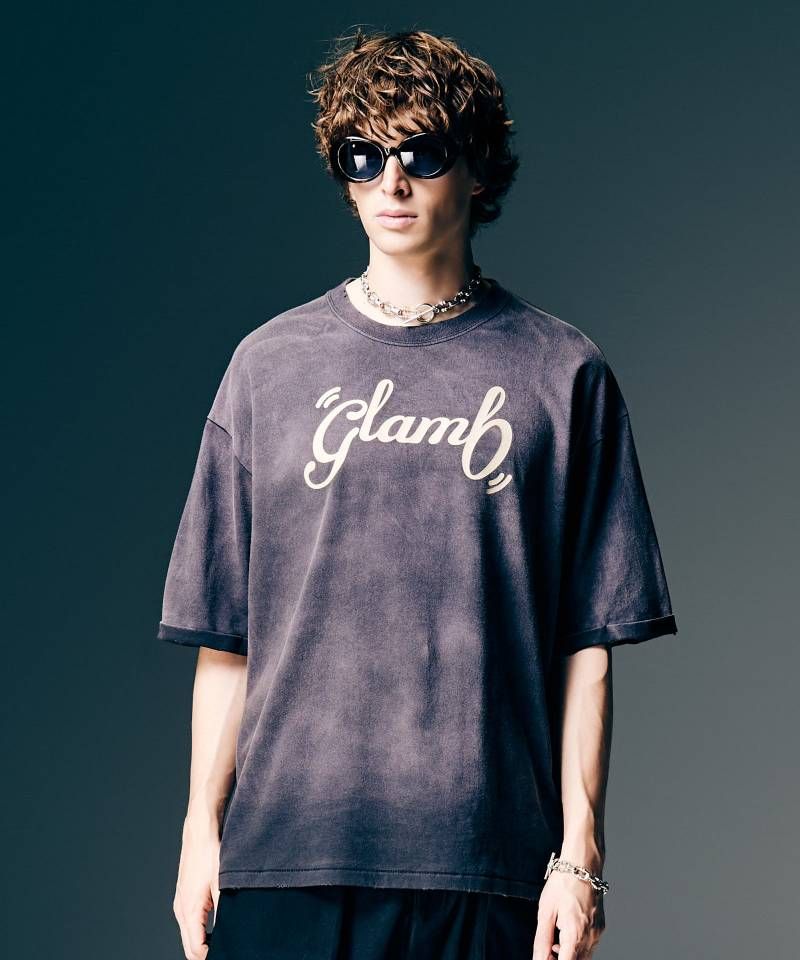 glamb(瓦)Spin Logo Fade T-Shirt / スピンロゴフェイドプルオーバー - Black