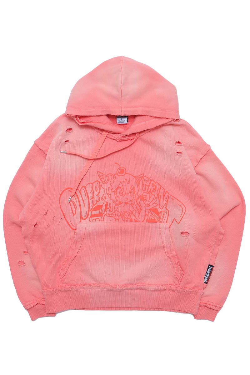 over print (オーバープリント) SHADOW Hoodie A - Pink|GEKIROCK CLOTHING