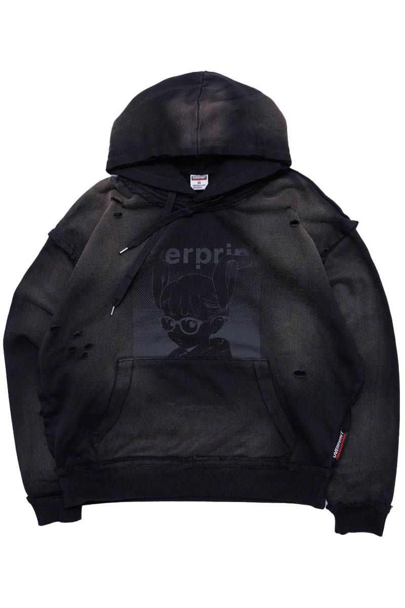 over print (オーバープリント) SHADOW Hoodie C - Black|GEKIROCK CLOTHING