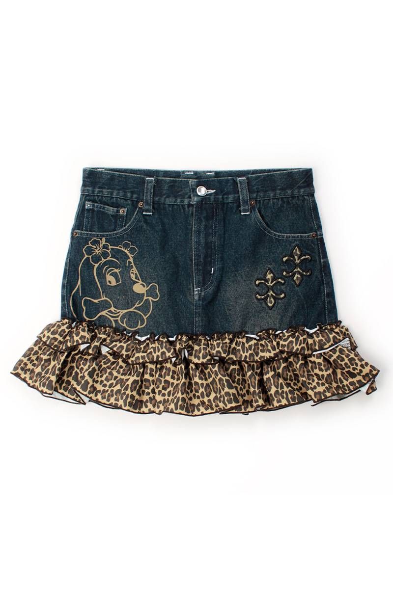 GALFY (ガルフィー) GALちゃんフリフリSK - Vintage Indigo｜GEKIROCK CLOTHING