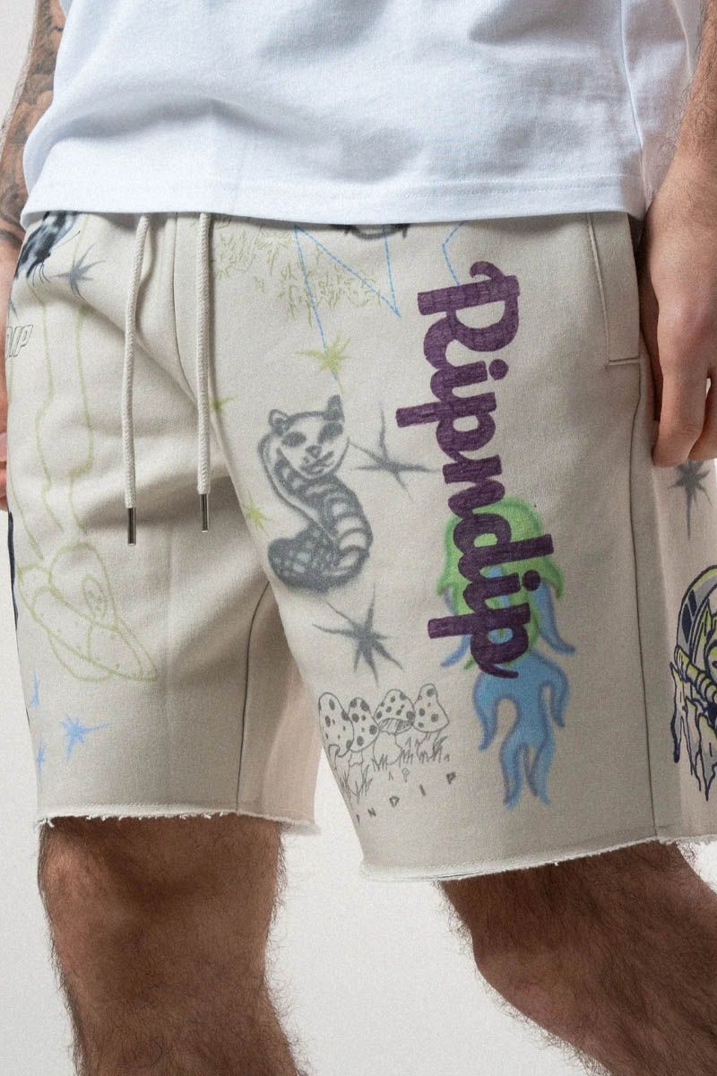 RIPNDIP (リップンディップ) GOOSEBUMPS RAW EDGE SWEAT SHORTS 12,870円