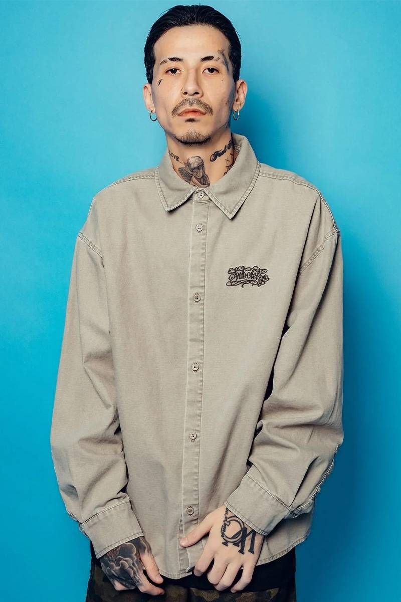 Subciety (サブサエティ) Washed duck shirt - White｜GEKIROCK CLOTHING