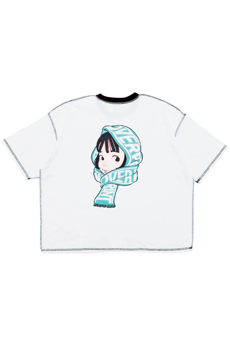 over print (オーバー・プリント) SCARF Tee_2 - White｜GEKIROCK CLOTHING 7,040円