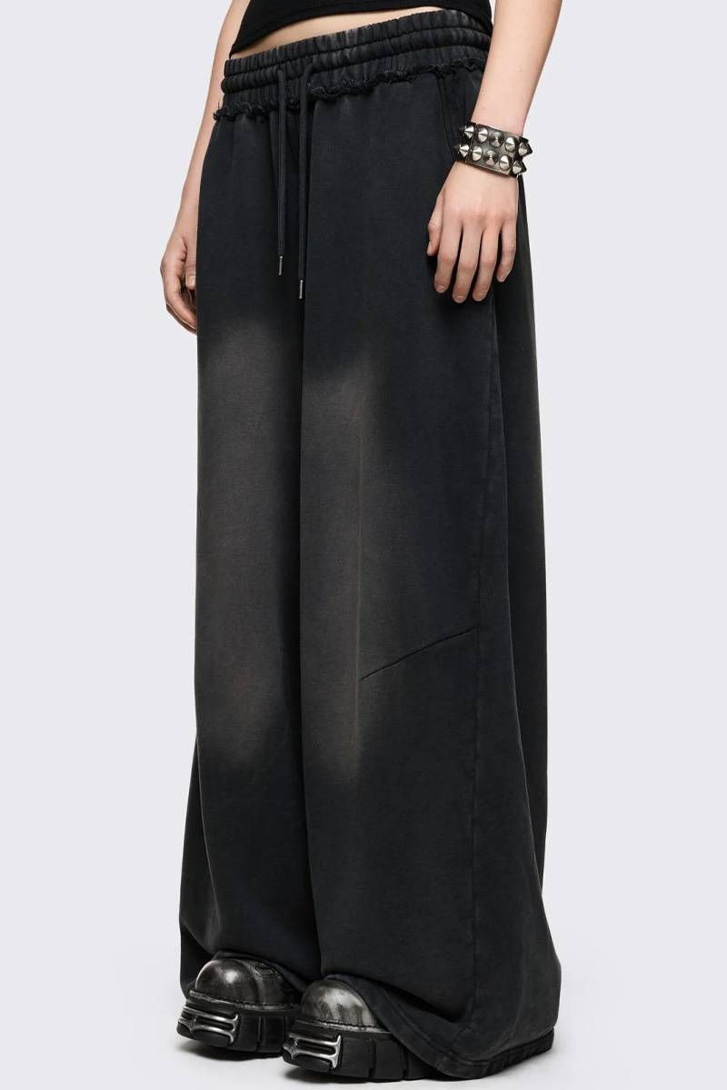 Minga London(ミンガ・ロンドン) Blur Black Washed Sweatpants｜GEKIROCK CLOTHING