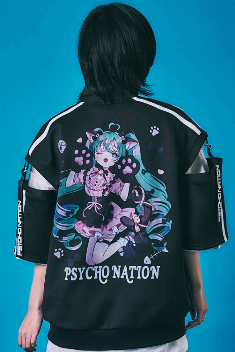 PSYCHO NATION(サイコ・ネーション) 寝田ルネ・メイド・ジャージ - Black｜GEKIROCK CLOTHING