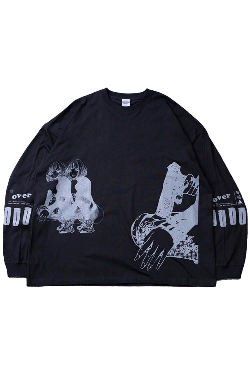 over print (オーバー・プリント) purupuru LS Tee - Chacoal｜GEKIROCK CLOTHING