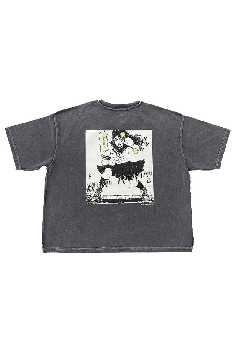 over print (大層らしい・刷り上げる) purupuru pigment Tee B - Chacoal