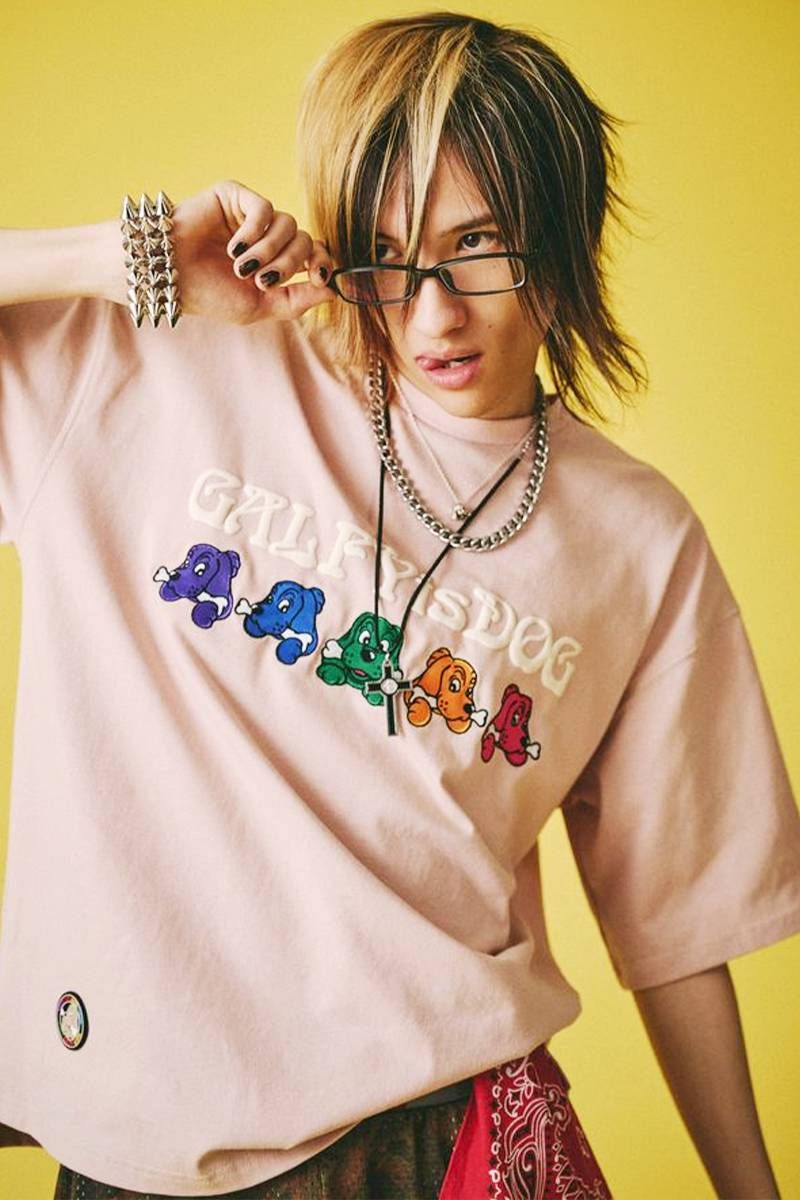 GALFY (ガルフィー) 刷り直す GALFY is DOG TEE - Pink