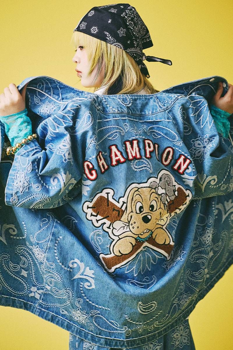 GALFY (ガルフィー) ギャングなデニムベースボールシャツ - L.Indigo|GEKIROCK CLOTHING