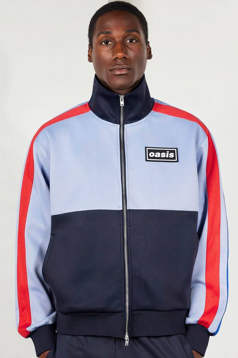 OASIS×PLEASURES FOREVER TRACK JACKET - Powder Blue|GEKIROCK CLOTHING