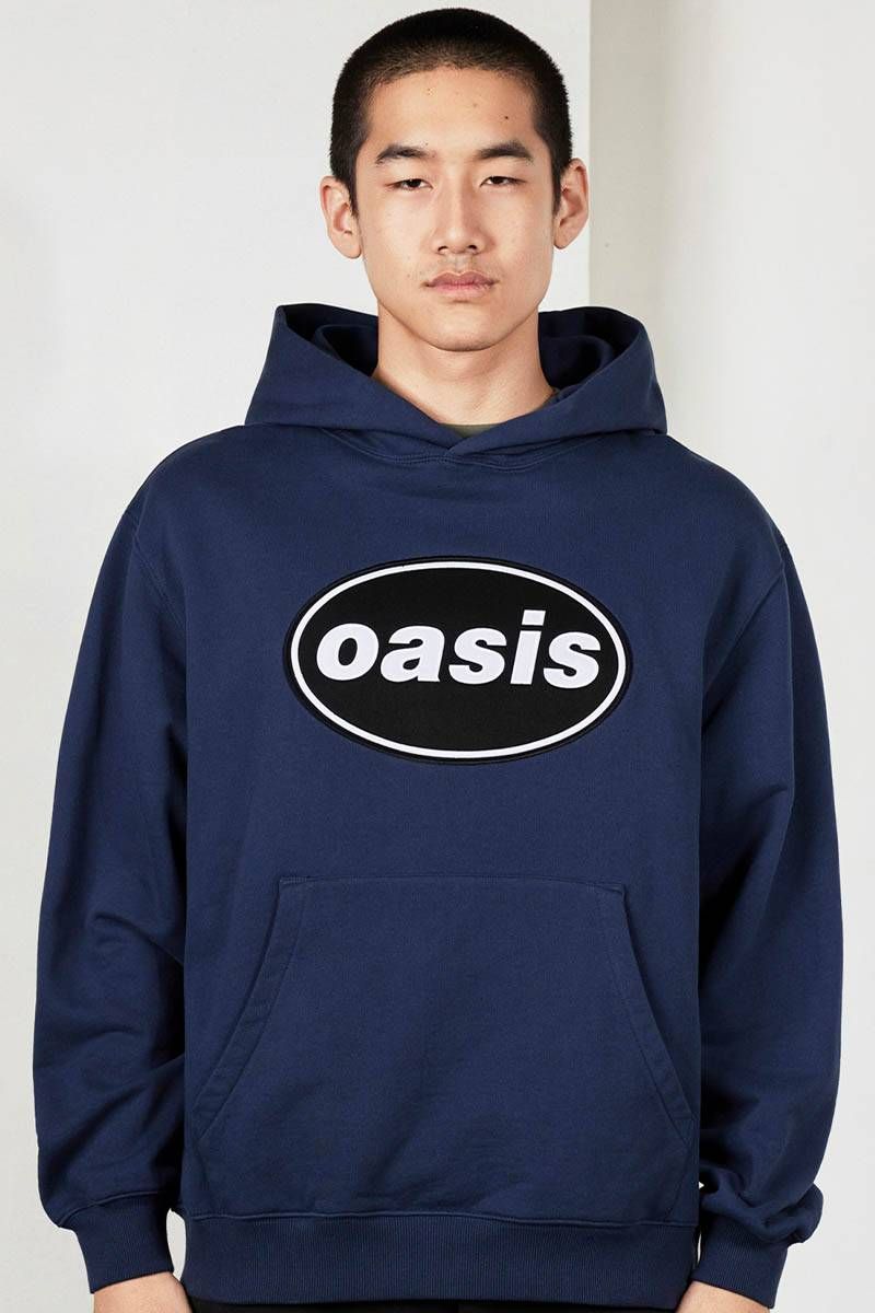 OASIS×PLEASURES KNEBWORTH HOODIE - Navy|GEKIROCK CLOTHING