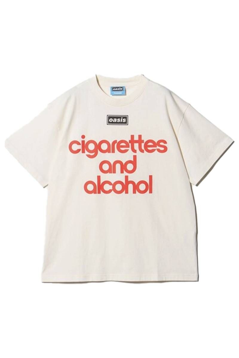 OASIS×PLEASURES NORDIQUE T-SHIRT -  VTG White