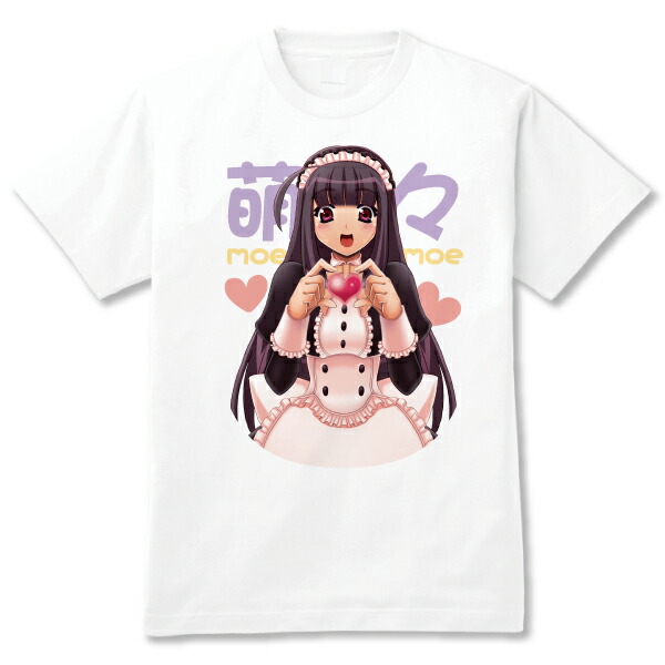 楽天市場 萌えキャラメイドtシャツ 秋葉原 アキバ 系のメイドイラストtシャツwht 激tシャツ