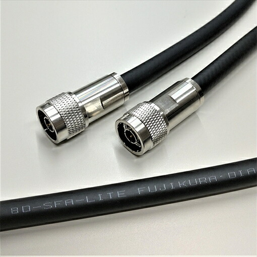 フジクラ 8DSFA-LITE 40m 両端NP接栓付 無線電話繋ぎ合わせる有線テレビ 50Ω 同軸有線テレビ 黒いこと 1本 F8空想科学小説-40WN