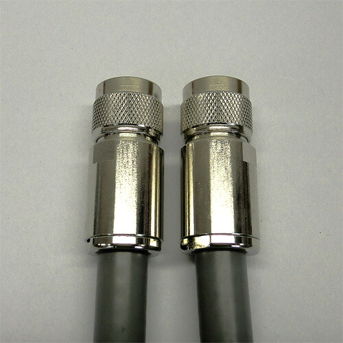 関西メール交換電話線 10D2V(10D-2V) 10m 両端NP接栓付 据えつける局用有線テレビ 50Ω 無線電話用 同軸有線テレビ 薄墨色 1本 10d2v 10d-2v K102-10WN
