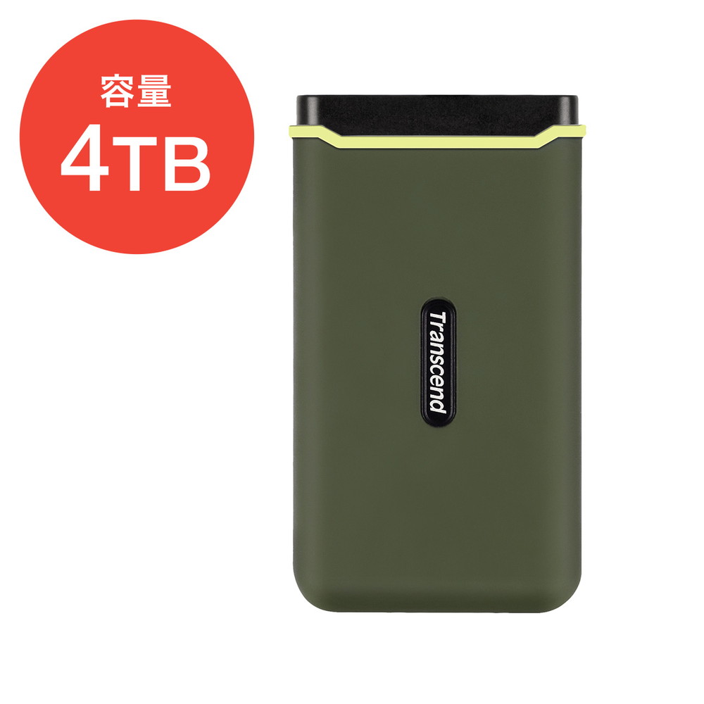 Transcend ポータブルHDD 4TB TS4TSJ25M3C-E Transcend USB3.1 2.5インチ スリムポータブルHDD 耐衝撃 4TB