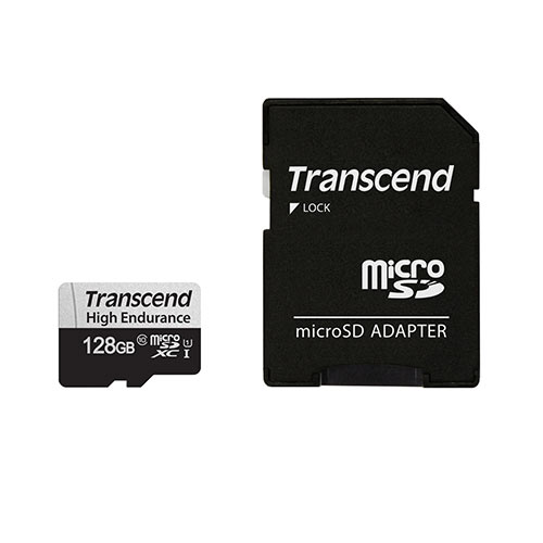 【最大1,000円オフクーポン発行中】microSDカード 128GB Class10 長期保証 UHS-I U1 microSDXC マイクロSD 高耐久 ドライブレコーダー セキュリティカメラ SD 変換アダプタ付き トランセンド TS128GUSD350V【ネコポス対応】