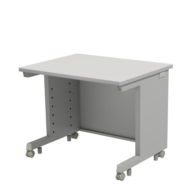 eデスク オフィスデスク グレー 幅90cm 奥行70cm 高さ70cm 日本製 事務机 耐荷重 ED-SK9070GY サンワサプライ 【代引き 後払い決済不可商品】|激安アウトレット店