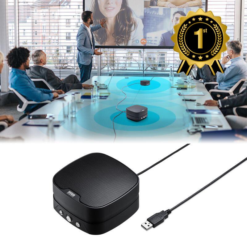 【最大1,000円オフクーポン発行中】【1位受賞】スピーカーフォン WEB会議 小型 連結可能 USＢ接続 マイクミュート エコーキャンセル MM-MC35N サンワサプライ｜激安アウトレット店