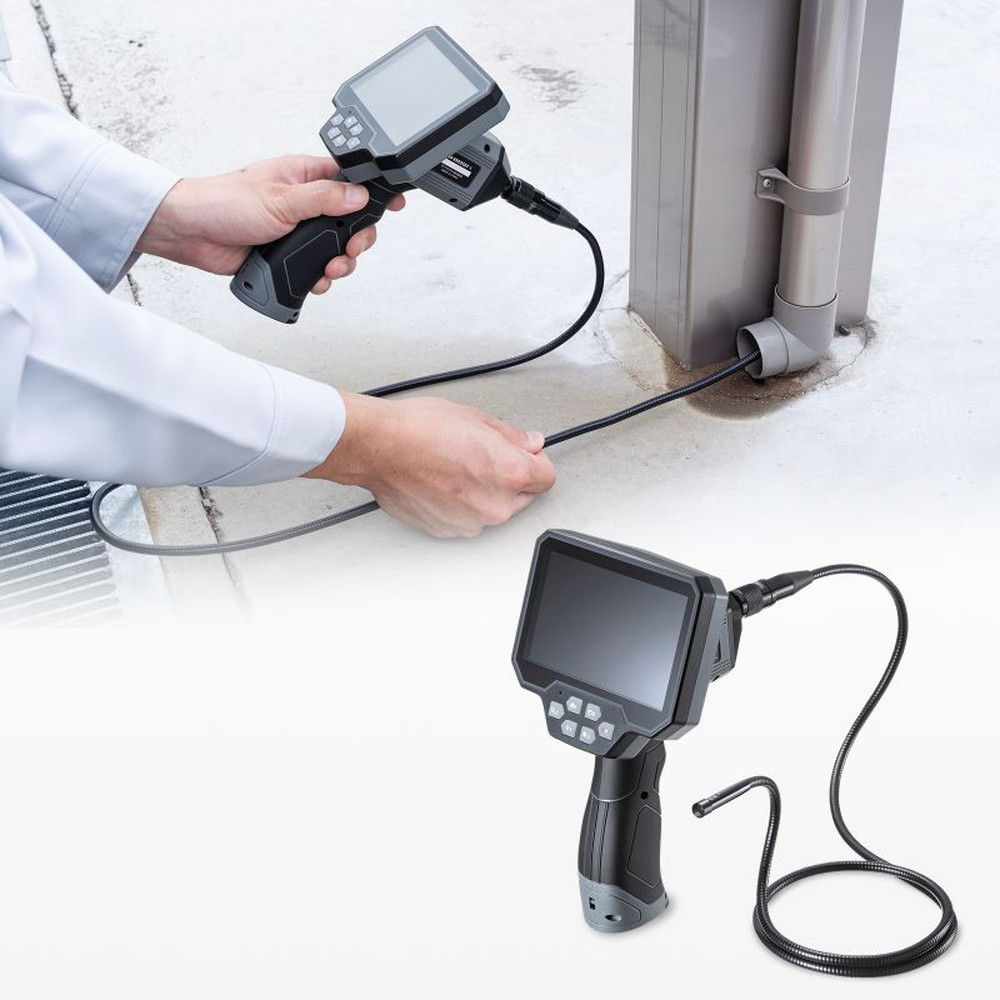 【最大1,000円オフクーポン発行中】ファイバースコープ 工業用内視鏡カメラ IP67 8mm 防水3カメラ スネークカメラ ボアスコープ 5インチモニター 1mケーブル LED搭載 CMS-ES02SET-1 サンワサプライ|激安アウトレット店