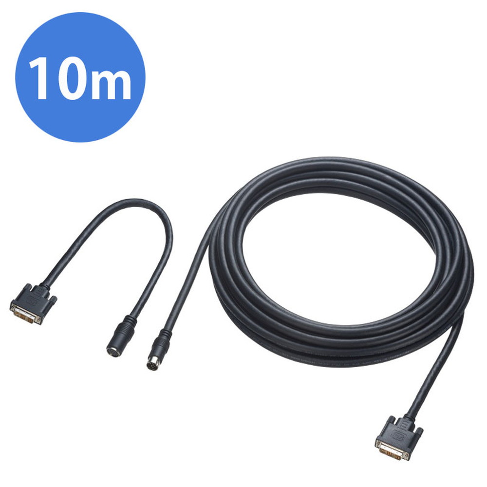 【最大1,000円オフクーポン発行中】ディスプレイ工事配線用ケーブル DVI DINコネクタ 中継 10m KC-DVI-K100 サンワサプライ