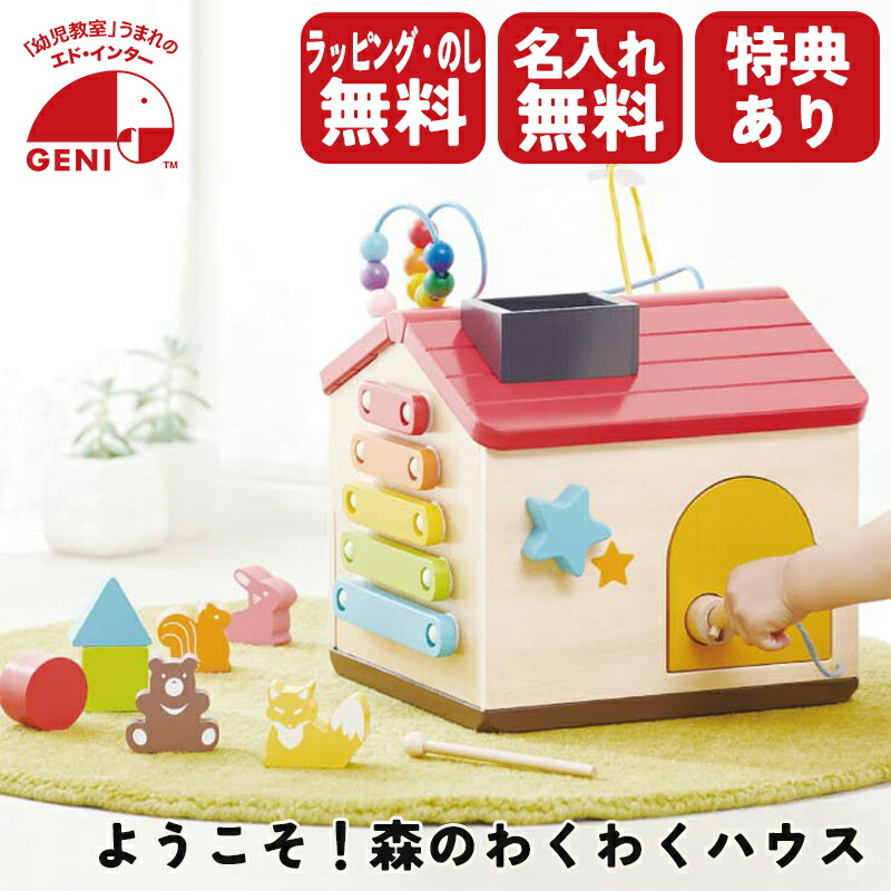 楽天市場 びっくり特典あり 名入れサービスあり 送料無料 ようこそ 森のわくわくハウス エドインター 知育玩具 教育玩具 遊び箱 ビーズコースター ブロックあそび 森のあそび道具シリーズ 1st Kagu ファースト家具