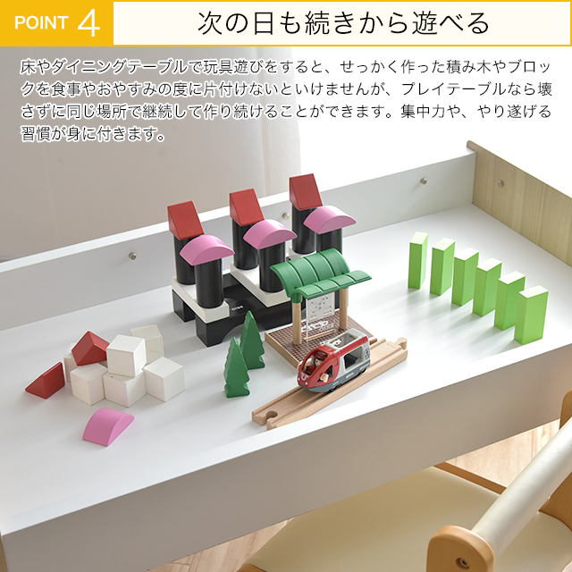 Kidzoo キッズー キッズープレイテーブル(幅90cm) 男の子 女の子