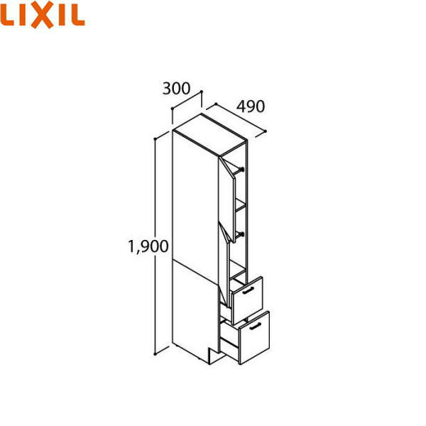 ARS-305 リクシル LIXIL/INAX PIARAピアラ トール収納家具 間口300粍 真っただ中品位 貨物輸送無料[]