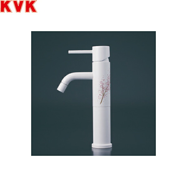 KM7051LM4K1 KVK 洗面用 シングル混合栓 一般地・寒冷地共用 マットホワイト サクラ 送料無料[]