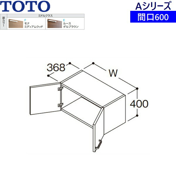 LWAS060ANA1 TOTO 洗面化粧台 Aシリーズ ウォールキャビネット 間口600mm ミドルクラス 送料無料[]