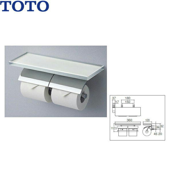 YH63GWS TOTO金属元素製 棚瑠璃製 棚付二連紙巻きタバコ器めっき印字機 貨物輸送無料[]