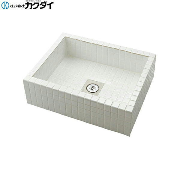 624-970 カクダイ KAKUDAI 水栓柱パン タイル張り・白 送料無料[]｜激安通販！住設ショッピング