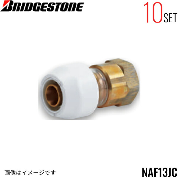 NAF13JC 10個セット ブリヂストン BRIDGESTONE プッシュマスター アダプター継手 メスアダプター テーパーねじ品 送料無料[]