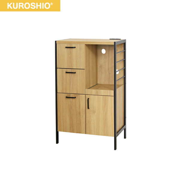 23378 クロシオ KUROSHIO アート 食器棚 60-100 モダンナチュラル 組立式 送料無料[] 22,231円