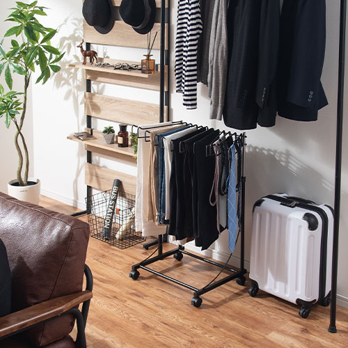 ス好運スハンガー キャスター附き ほとんど かけスコープ30cm クォンティティーさ 伸縮 1パラグラフ スラックスハンガーラック スラックス ハンガー ラック ズボン ハンガーラック 収納 スラックス掛け クロゼット代 スラックス収納 白人 ネグロ 全6恋人 Let