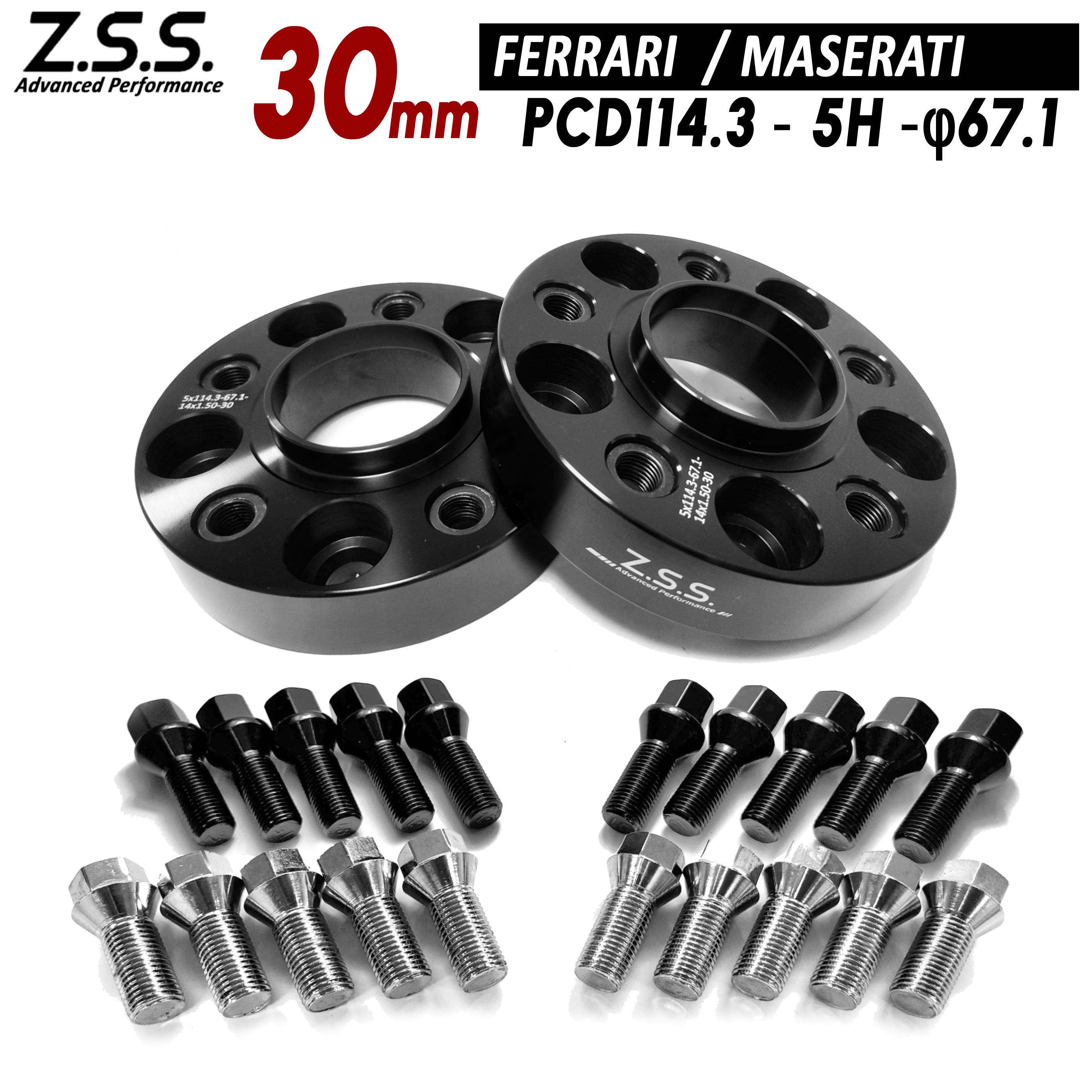 楽天市場】Z.S.S. AP 20mm PCD108 PCD114.3 5穴 5x108 5x114.3 67.1φ