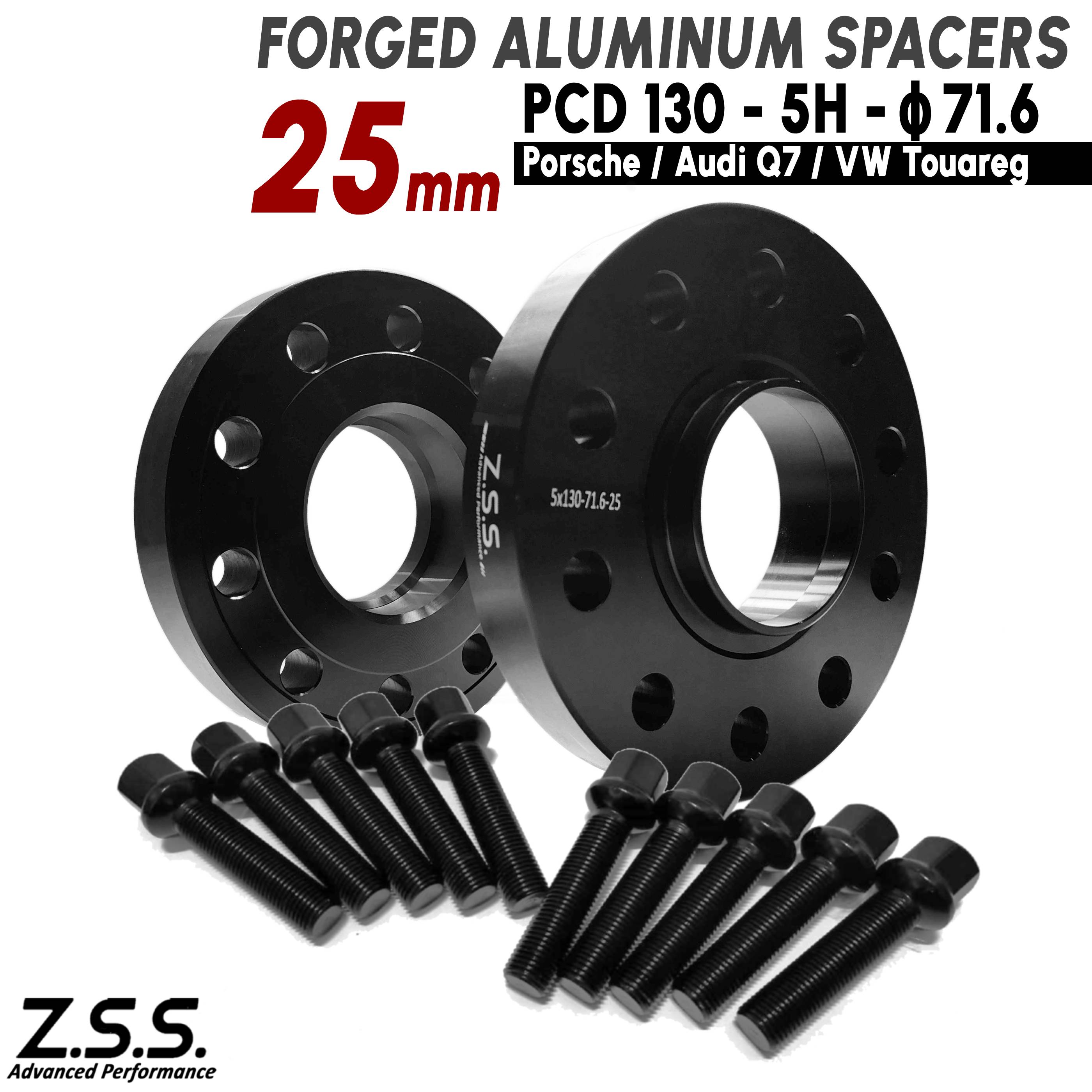 Z.S.S. AP Porsche ポルシェ 911 992 991 997 カレラGTS カブリオレ 厚み25mm PCD130 5穴 5x130 71.6φ R14ボルト付き スペーサー