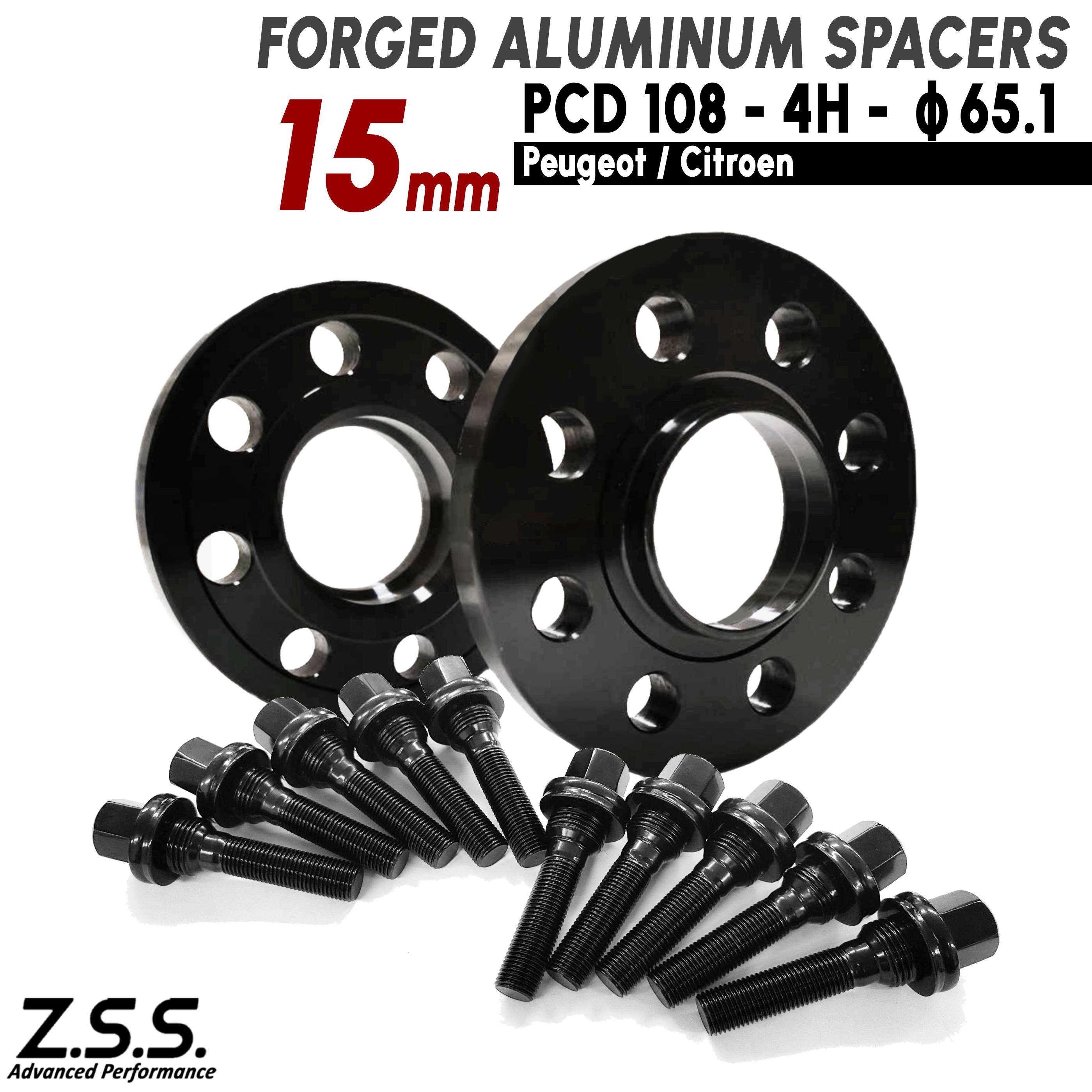 Z.S.S. AP 【純正ホイール用 ボルト付き】 シトロエン Citroen Xsara (97~06) GH-N1系 スペーサー 厚み 15mm PCD108 4穴 ハブ径65.1φ