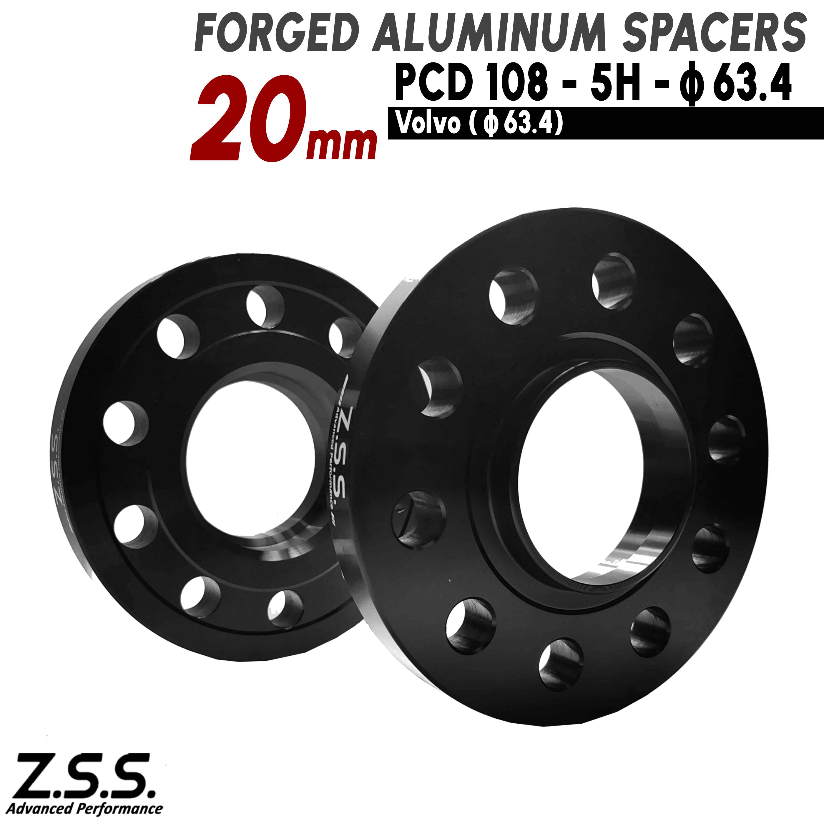 Z.S.S. AP ボルボ VOLVO S60 V60 2019~ 型番: 5AA-ZB420 5LA-ZB420 DBA-ZB420 DBA-FB420 20mm スペーサー PCD108 5穴 5x108 63.4φ