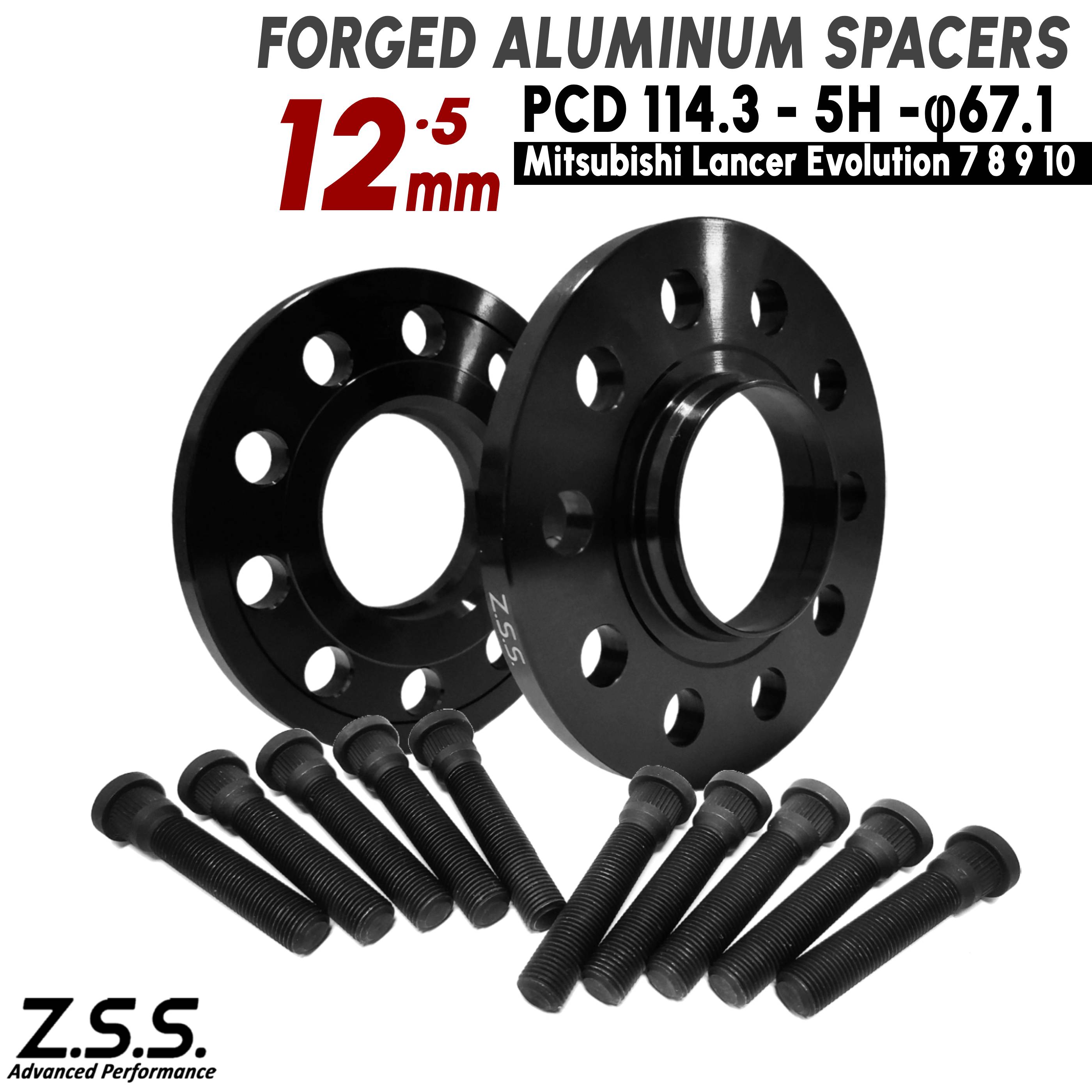 Z.S.S. AP 【 純正交換用ハブボルト付き】三菱 3000GT GTO (1992~1999) Z15A Z16A 厚み 12mm スペーサー PCD114.3 5穴 ハブ径 67.1φ ZSS