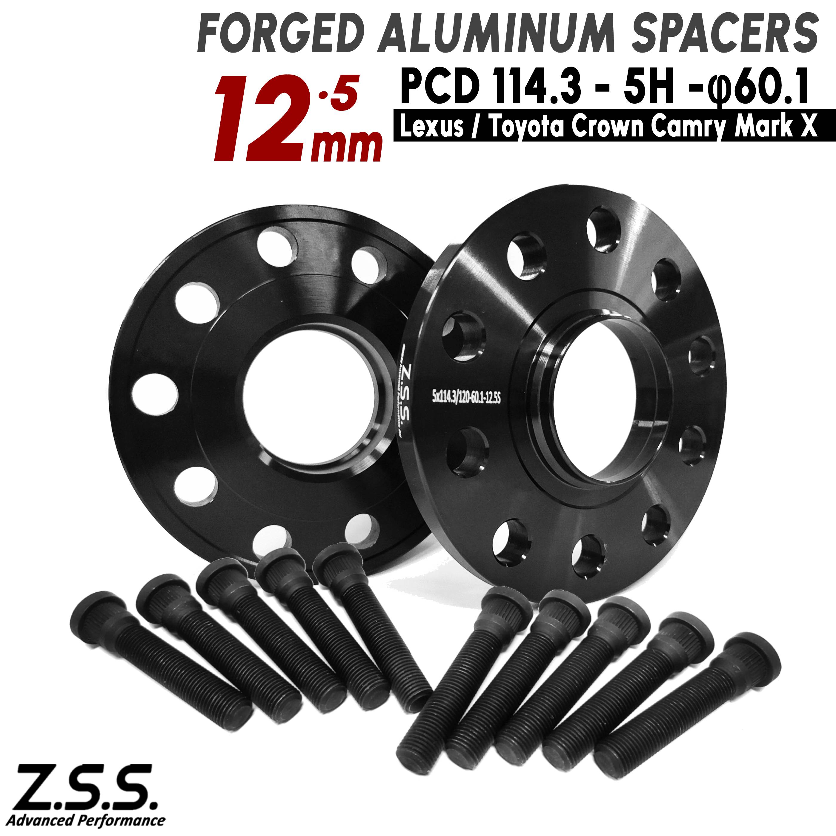 Z.S.S. AP 【 純正交換用ハブボルト付き】トヨタ RAV4 (1994~2018) ACA31W ACA36W ZSA42W 厚み 12mm スペーサー PCD114.3 5穴 ハブ径60.1φ