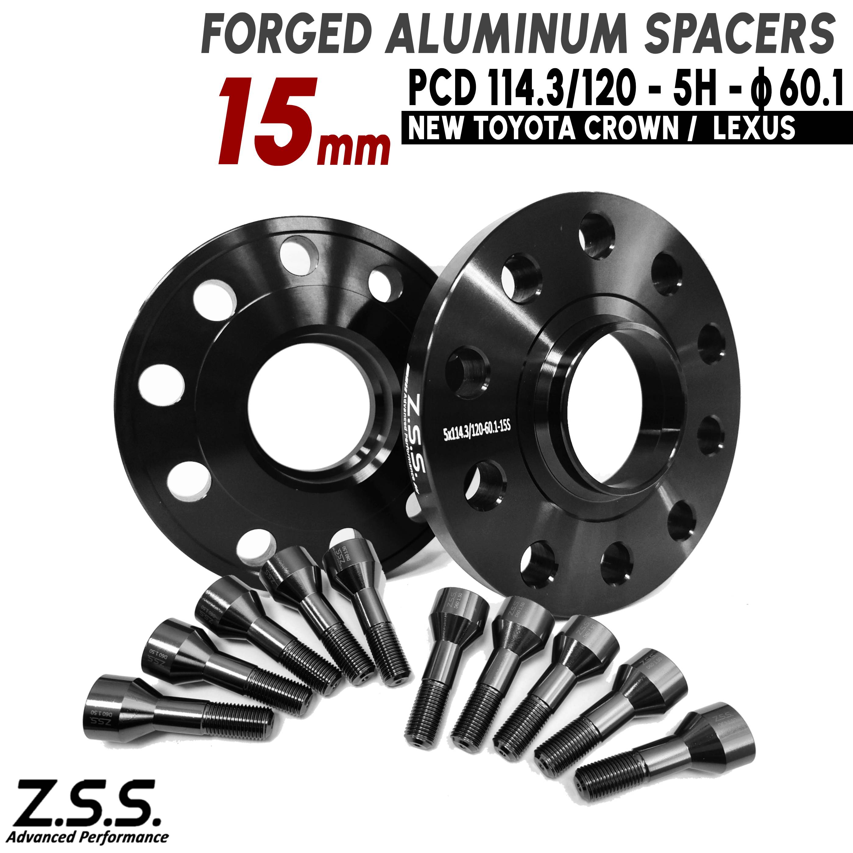 Z.S.S. AP 【チタン風ボルト付き】 レクサス LC500H (後期) 5BA-URZ100 6AA-GWZ100 厚み15mm PCD120 5穴 60.1φ スペーサー 社外ホイール用 9,188円