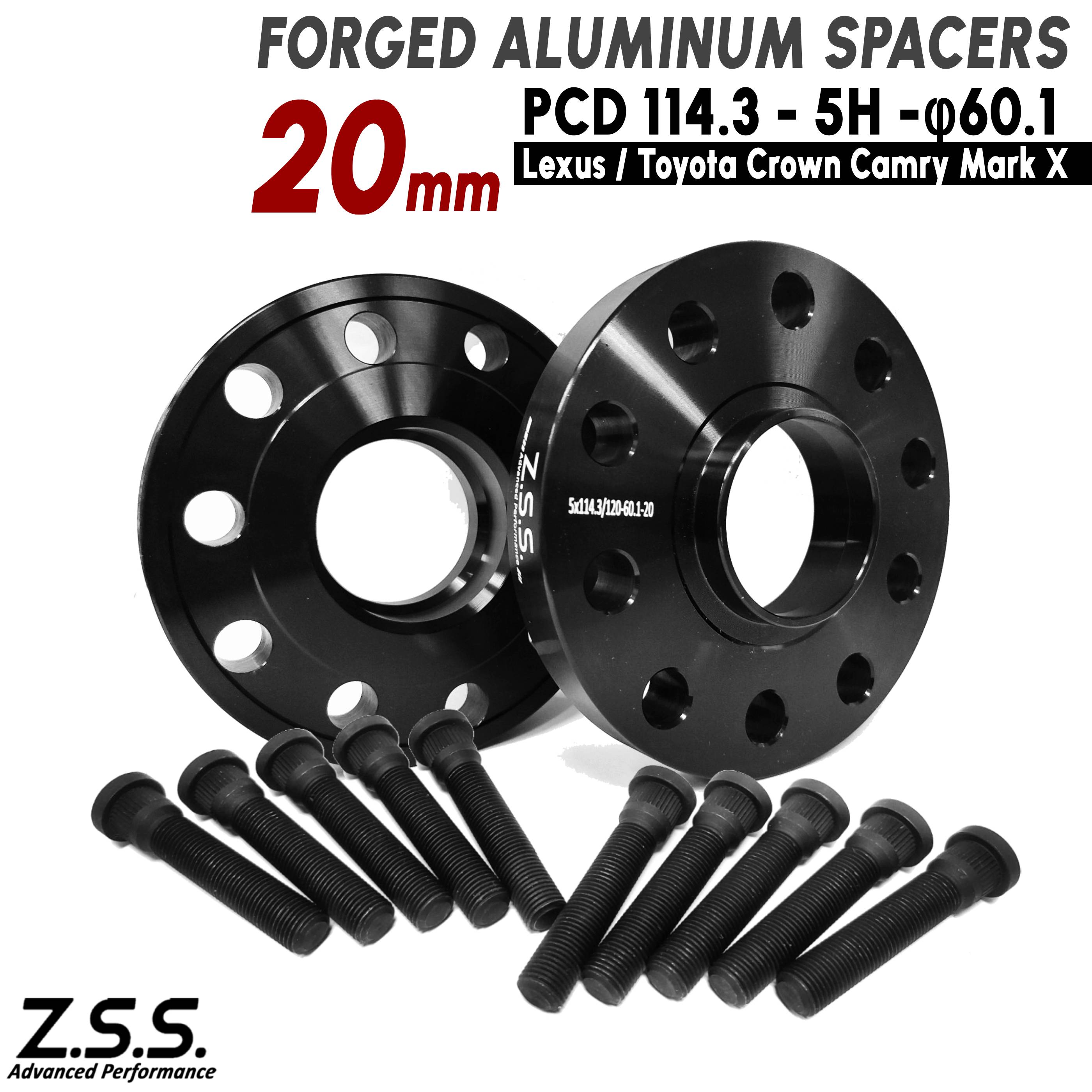 Z.S.S. AP 【 純正交換用ハブボルト付き】トヨタ カローラクロス (20~22) ZSG10 ZVG15 厚み 20mm スペーサー PCD114.3 5穴 ハブ径 60.1φ