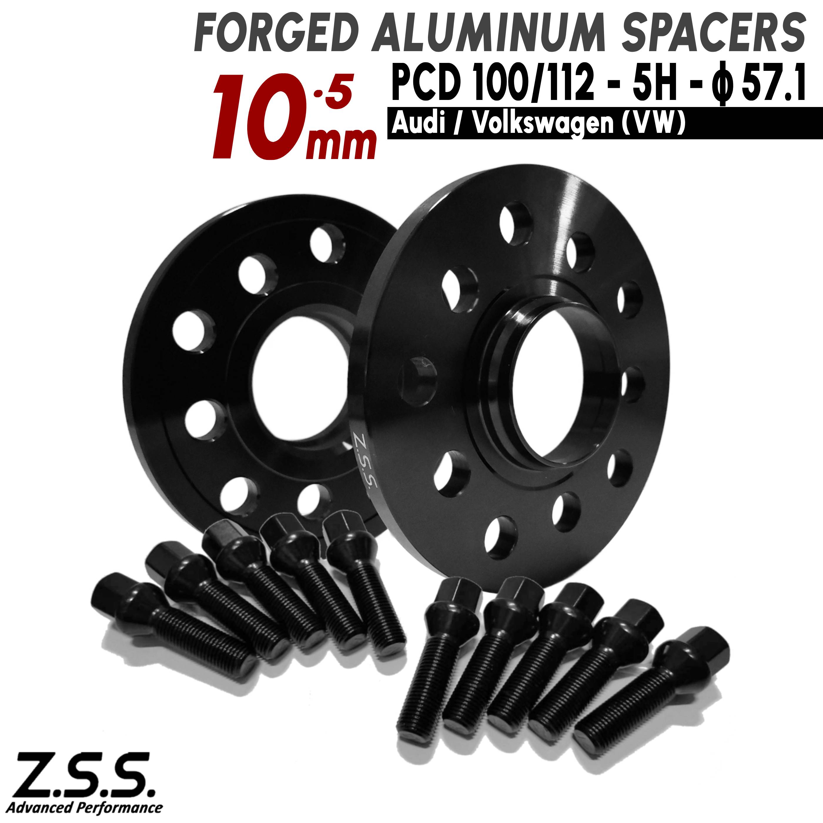 Z.S.S. AP フォルクスワーゲン VW ポロ クロス DBA-6RCJZW ABA-6RCTH DBA-6RCPT DBA-6RCBZW 社外ホイール用 10mm スペーサー 5x100 57.1φ