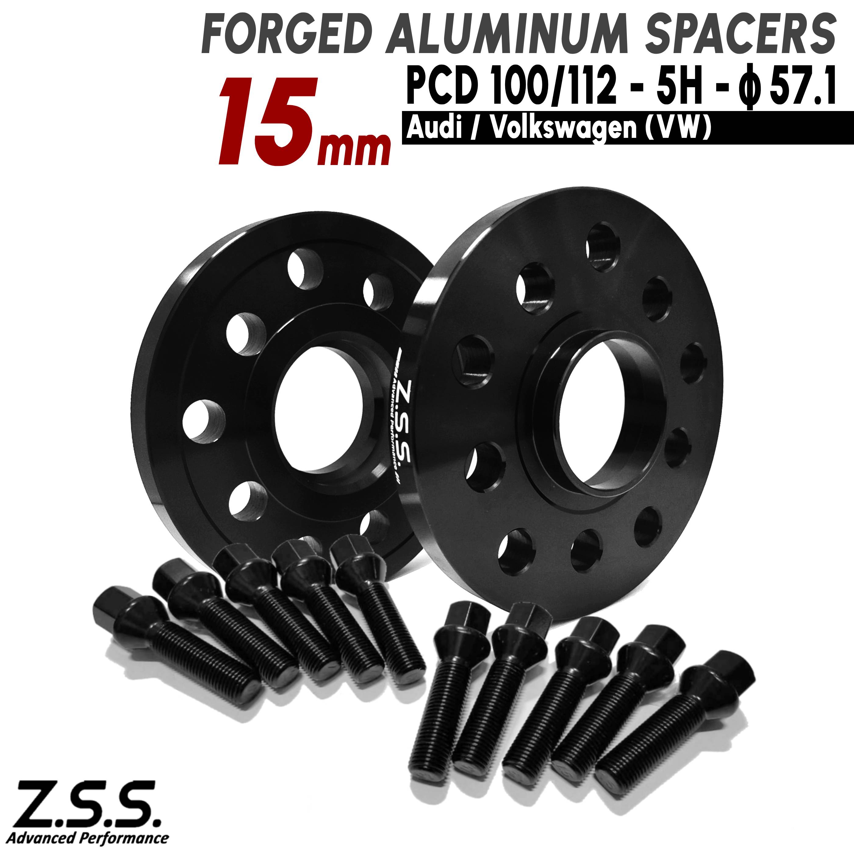 Z.S.S. AP フォルクスワーゲン VW ポロ クロス DBA-6RCJZW ABA-6RCTH DBA-6RCPT DBA-6RCBZW 社外ホイール用 15mm スペーサー 5x100 57.1φ