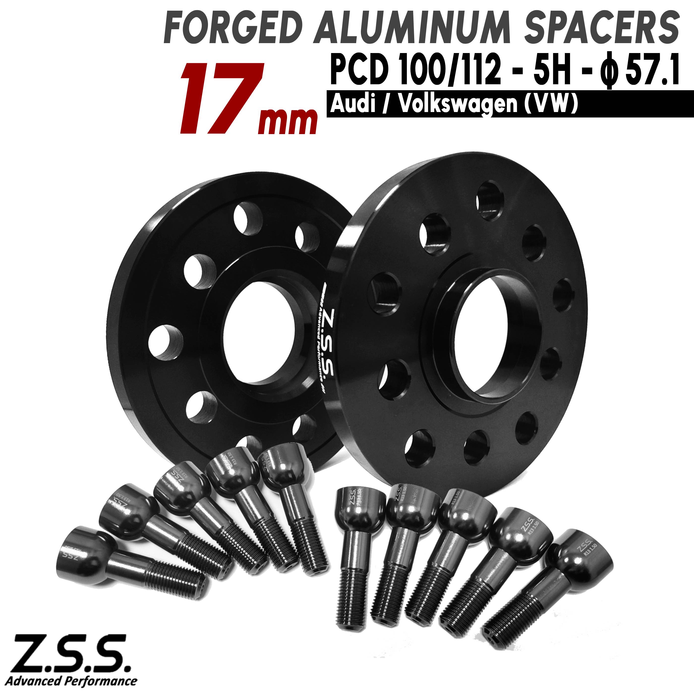Z.S.S. AP 【チタン風ボルト付き】 フォルクスワーゲン VW ポロ Polo クロス DBA-6RC 厚み 17mm スペーサー PCD100 57.1φ Volkswagen ZSS